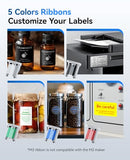 Label Maker Machine with Tape, 3'' Bluetooth Thermal Transfer Sticker Printer for Small Business Clothing