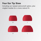 Solo Buds - Wireless Bluetooth Earbuds | 18 Hours of Battery Life | Apple & Android Compatibility, Transparent Red Beats