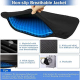 Egg Gel Seat Cushion, Breathable Gel Cushion Chair Pads with Non-Slip Cover for Home Office Car Wheelchair