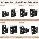 LUCKLIFE 6-Cube Storage Organizer, Stackable Modular Bookcase Shelf