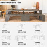 Transformer Table - Solid Wood Extendable Dining Table, Seats 2-12