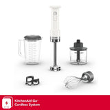 KitchenAid Go Cordless Hand Blender with Accessories - battery sold separately, KHBRV05, Porcelain White