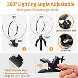 Video Conference Lighting Kit, Ring Light Clip on Laptop Monitor with 5 Dimmable Color & 5 Brightness Level for Webcam Lighting/Zoom