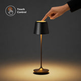 CORDIVA Cordless Table Lamp, Aluminum Rechargeable Dimmable LED Desk Lamp