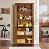 SAVOR LIFE 70" Tall Brown Bookshelf,5 Tier Wooden Book Shelf