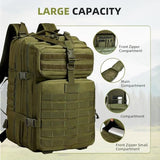 aiGear 45L Tactical Backpack for Men, All-Weather Military Assault Rucksack,3-Day Combat Pack with Molle System (45L Green)