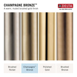 Delta Faucet Velum 14 Series Single-Function Gold Tub and Shower Faucet Set, Valve Trim Kit, Shower Handle, Delta Shower Trim Kit, Shower Set, Champagne Bronze T14437-CZ (Valve Not Included)