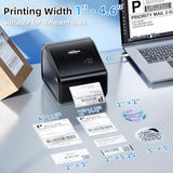 Ethernet Shipping Label Printer, D550 Pro Wireless Thermal Labels Printers for Small Business,Office