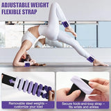 INDEPANDIA Wrist & Ankle Weights for Women and Men, 2lbs Pair Adjustable Silicone Weighted Bangles for Arm & Leg Workouts, Gradient Purple
