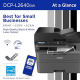 Brother DCP-L2640DW Wireless Compact Monochrome Multi-Function Laser Printer with Copy and Scan