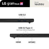 LG Gram 16 Laptop 2026, AMD Ryzen AI 7 445 CPU, 16GB RAM 7467 MHz, 1TB SSD