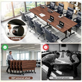10 Pack Folding Conference Table,Modular Conference Room Table