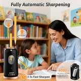 Electric Pencil Sharpener, Auto in & Out, Fully Automatic Pencil Sharpener, Rechargeable Hands