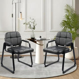 CLATINA Waiting Room Guest Chair with Bonded Leather Padded Arm Rest