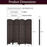 Rose Home Fashion 6 ft Tall Room Divider, Room Dividers and Folding Privacy Screens