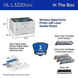 Wireless Compact Digital Color Printer with Laser Quality Output, Duplex Brother