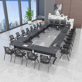 Usosidam Folding Conference Room Table, Modular Mobile Large Flip-Top Training Table