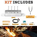 ATkrou 4 Burner Propane Blacksmith Forge Kit, 2600°F Metal Forge