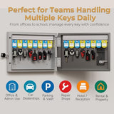 16 Key Lock Box Wall Mount, Smart Key Cabinet, use One Time Password,Fixed Code, Bluetooth, Wi-Fi Remote