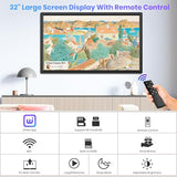 64GB 32" Large Digital Picture Frame, Uhale WiFi Electronic Photo Frames with 1920 x 1080 FHD IPS Screen