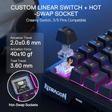 Wireless Gasket Gaming Keyboard w/Hype Screen & Knob, 81-Key Mechanical Keyboard