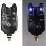 Fishing Bite Indicators Kits, 3 Wireless Fishing LED Alarm Alert & 3 Extending Aluminum Alloy Fishing Bankstick & Padded Fishing Tool Bag N\P