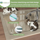 Tempered Glass Chair Mat, Heavy Duty Glass Office Floor Mat for Carpets and Wooden Floor
