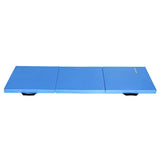 BalanceFrom 2" Thick Tri-Fold Folding Exercise Mat with Carrying Handles for MMA, Gymnastics and Home Gym Protective Flooring (Blue) BalanceFrom