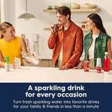 SodaStream - Terra Sparkling Water Maker | VALUE BUNDLE | CQC CO2 system | Includes 2x CO2 Cylinders, 3x 32 Fl Oz Dishwasher Safe Bottles, 2x Bubly Flavor Drops | Combine with Pepsi Flavors | Black