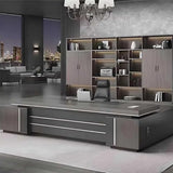 Domesto L-Shape Modern Executive Desk, L-Shape Office Executive Desk