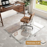 Tempered Glass Chair mat for Carpet, Office Chair Mat with Round Corner, Desk Chair Mat for Carpet