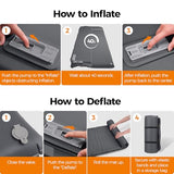 OGERY Self Inflating Sleeping Pad with Electric Pump, 3.15" Ultra-Thick Memory Foam Camping Pad, 4 Season Camping Mattress Pad with Built-in Pillow, Camping Essentials Gear for Tent Travel Car