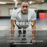 UPREIGN Multi-Functional Push-Up Plate with 4 Color Zones and 16 Holes. Portable and Foldable Push-up Board with Handle for Muscle Building and Strength Training UPREIGN