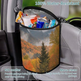 YHNNH Car Trash Can Autumn Foliage Mountains Car Trash Bag with Cover