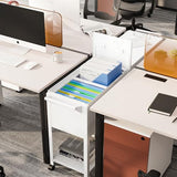 Mobile File Cart, 2-Tier Rolling File Cart with Wheels Hanging Files