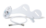 Boss Bidet Luxury White Blue - Bidet Attachment for Toilet Seat - Dual Nozzles, Self-Cleaning, Non-Electric Water Sprayer, Save Money On Toilet Paper and Reduce Waste