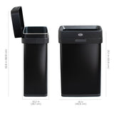 Clorox 13 Gallon Trash Can - 50L Slim Open Top Garbage Bin for Commercial Spaces, Kitchen