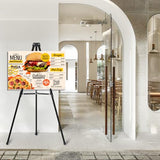 Adjustable Easel Stand for Sign, Portable Black Floor Standing Easels for Artwork, Painting
