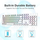 Redragon K710 Wireless Typewriter Mechanical Gaming Keyboard, Bluetooth/2.4Ghz/Wired, RGB LED Backlit