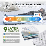 Elegear CumbreX™ Sleeping Pad for Camping with 9 R-Value, 4” Thick Ultralight Camping Sleeping Mat for All Seasons, Insulated Backpacking sleeping pad, Durable Camping Mattress for Outdoor Hiking Tent