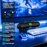 Computer Speaker, Bluetooth 5.3/Wired USB A/C Connection, 6 RGB Light Modes