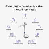 QERTYHJK Portable Document & Book Scanner, Remote Learning for School Education, 13MP, OCR Function for Window