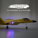 Yellow SU-27 RC Fighter Jet, Remote Control Airplane with Stunt Flight, Anti-Crash Foam Aircraft Model for 14+ Ages Teens and Adults, 2.4GHz Remote Control, 3 Batteries for Extended Flight Time