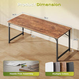 PRAISUN 55 Inch Computer Desk, Home Office Desk with Spacious Desktop