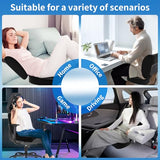 assountgh Seat Cushion &Office Chair Cushion,Lumbar Support Pillow for Office Chair,Ergonomic Memory Foam Non-Slip Office Chair