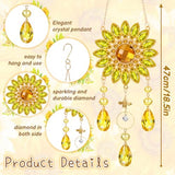 Sunflower Gifts for Women, Summer Home Garden Sunflower Decor, Yellow Flower Hanging Crystal Suncatchers for Windows,Christmas Housewarming Birthday Sunshine Gifts for Mom Grandma Teacher