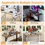 Electric Height Adjustable Standing Desk Large Sit Stand Up Desk Home Office Computer Desk