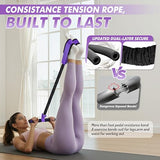 KRNIUC Pedal Resistance Band with Handle | Upgraded 55LBS Exercise Resistance Bands for Core, Abs, Legs, Glutes, Arms, Strength, Physical Therapy, etc.