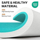 Floor GAIALOOP Memory Foam Car Camping Bed Glamping Roll Up Futon Mattress, Japanese Floor Sleeping Mat Camp Cot Mattress Pad Travel Guest Side Sleepers [Twin XL: 80 * 38 * 3'']