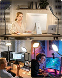 Led Desk Lamps for Home Office with Base, Video Conference Lighting for Zoom